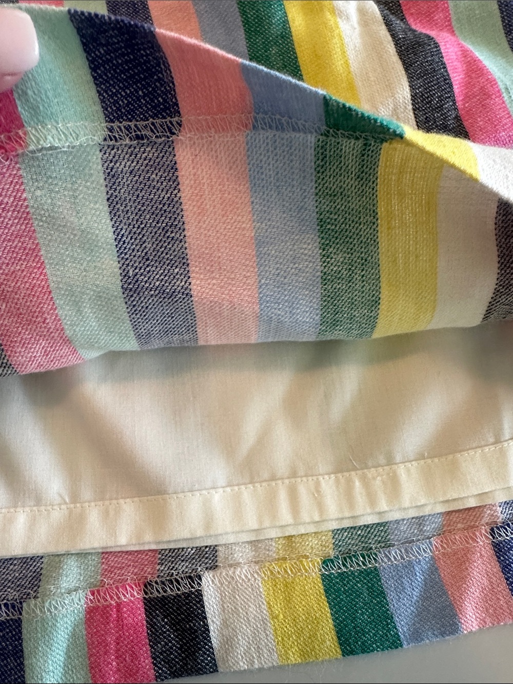 J. Crew Rainbow Vertical Stripe Mini Skirt - Picture 4 of 6